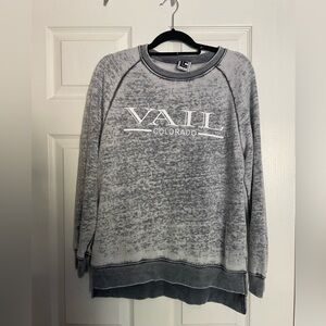 Vail Colorado Crewneck Sweater - Gray